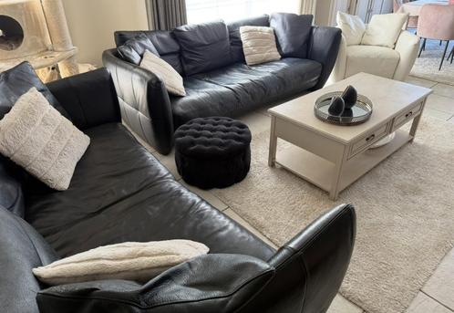 Ledere salon Natuzzi, Huis en Inrichting, Zetels | Zetels, Gebruikt, Rechte bank, Vierpersoons of meer, 300 cm of meer, 100 tot 125 cm