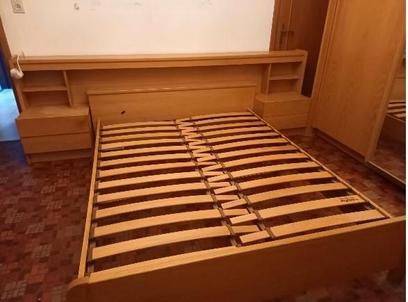 slaapkamer met kleerkast commode en 2 stoelen, Huis en Inrichting, Slaapkamer | Complete slaapkamers, Gebruikt, Tweepersoons, Ophalen