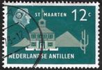 1 Postzegel Nederlandse Antillen 1958 Landschappen, Postzegels en Munten, Postzegels | Nederlandse Antillen en Aruba, Ophalen of Verzenden