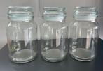 Bocaux de rangement en verre 4 pièces, Enlèvement ou Envoi, Neuf, Verre, Autres types