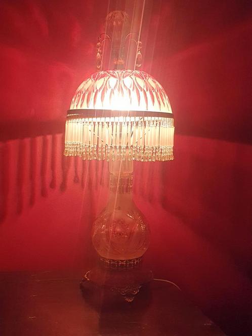 Très belle lampe cristal de bohême, Antiquités & Art, Antiquités | Éclairage, Enlèvement