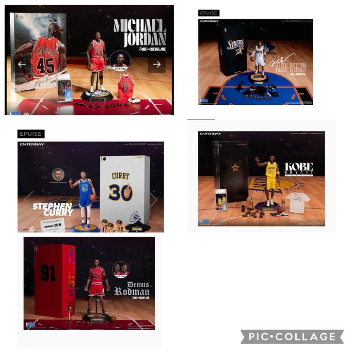 Enterbay lot de 5 figurines nba 30 cm neuf en boite, Collections, Statues & Figurines, Neuf, Enlèvement