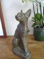 Sculptuur, graniet: kat, kattengodin Bastet met cobra, Ophalen of Verzenden