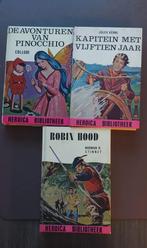 Pinocchio,Robin Hood & Kapitein met vijftien jaar., Boeken, Ophalen of Verzenden, Zo goed als nieuw