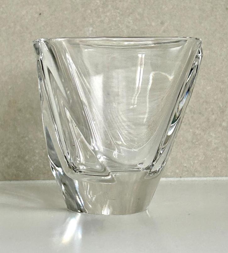 Val Saint Lambert kristal vaasje - sigarettenhouder Münk, Antiek en Kunst, Antiek | Glaswerk en Kristal, Ophalen of Verzenden