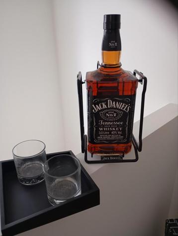 Jack Daniels fles 3 liters op staander die kan kantelen, Enlèvement ou Envoi, Comme neuf