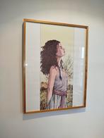 Affiche JC SERVAIS "Tendre Violette" - 1er Tirage 1985, Maison & Meubles, Bois