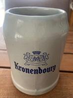 Chope Verre A Biere KRONENBOURG 20cl En Grès Signée CRF, Collections, Enlèvement ou Envoi