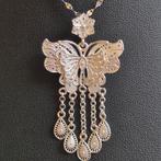 Pendentif en filigrane en argent pur S999 avec chaîne en arg, Bijoux, Sacs & Beauté, Colliers, Envoi, Comme neuf, Argent, Argent