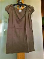 Vero Moda : bruin t-shirt diepe V-hals , maat M, Kleding | Dames, T-shirts, Maat 38/40 (M), Bruin, Vero Moda, Ophalen of Verzenden