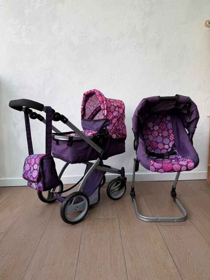 Speelgoed kinderwagen met maxi cosi, Kinderen en Baby's, Speelgoed | Poppen, Zo goed als nieuw, Ophalen