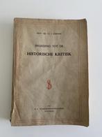 Inleiding tot de historische kritiek, Prof. Mr. Eg. I. Strub, Boeken, Ophalen of Verzenden, Gelezen