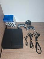 PS4 - 1 TB + 2 Controllers + 10 games, Games en Spelcomputers, Spelcomputers | Sony PlayStation 4, Ophalen, Gebruikt, Met 2 controllers