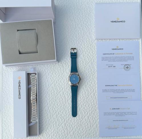 Venezianico Arsenale blauw, Handtassen en Accessoires, Horloges | Heren, Nieuw, Polshorloge, Overige merken, Staal, Staal, Verzenden