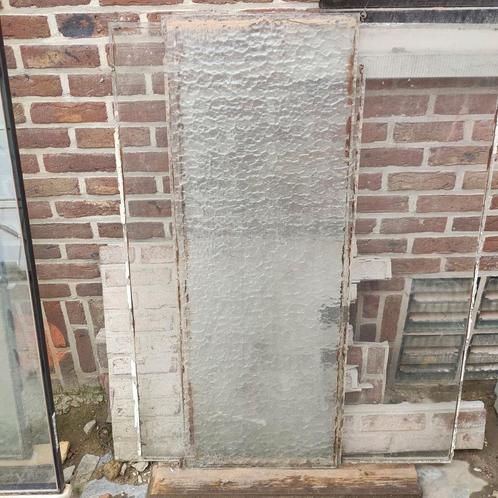 Enkel glas figuurglas 110x41cm (2st), Doe-het-zelf en Bouw, Glas en Ramen, Gebruikt, Glas in lood, Ophalen