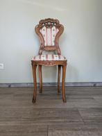 Antieke Zetel en stoel, Enlèvement ou Envoi, Comme neuf, Une personne, Banc droit