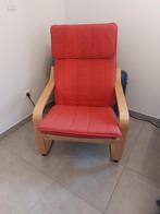IKEA poang zetel rood, Huis en Inrichting, Fauteuils, Ophalen, Zo goed als nieuw