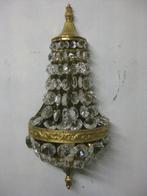Vintage - Bronzen wandgarnituren met kristallen., Ophalen of Verzenden