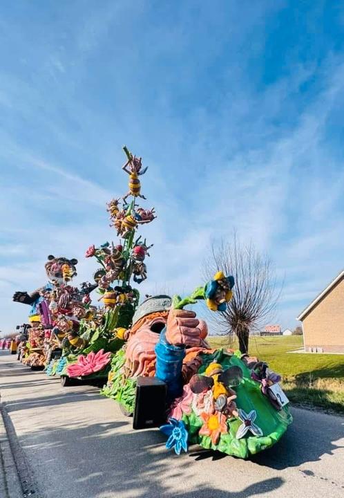 Te koop polyester carnavalswagen, Hobby en Vrije tijd, Feestartikelen, Gebruikt, Ophalen of Verzenden