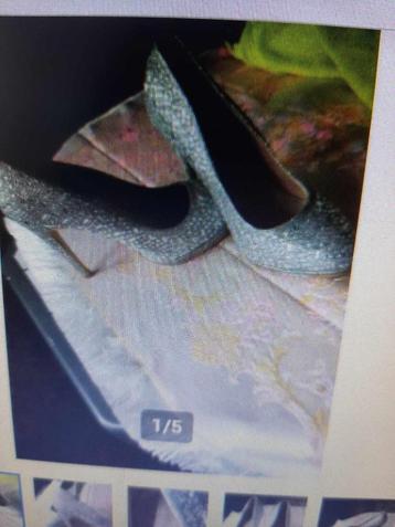 dames schoenen zilver met hak 11.5 cm maat 38 beschikbaar voor biedingen