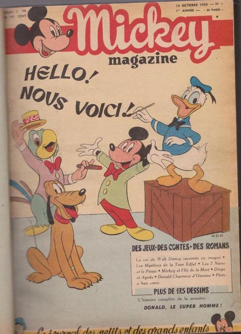 MICKEY MAGAZINE - 2 premiers albums de 1950-1951- RARES, Boeken, Stripverhalen, Zo goed als nieuw, Meerdere stripboeken, Ophalen of Verzenden