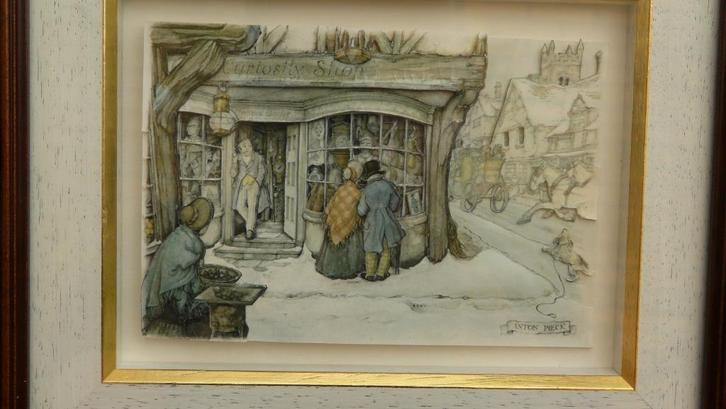 Anton Pieck : 2 werken in mooie staat en ingelijst, Verzamelen, Efteling, Zo goed als nieuw, Ophalen of Verzenden