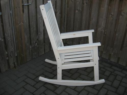 Schommelstoel, Maison & Meubles, Chaises, Comme neuf, Une, Bois, Blanc, Enlèvement