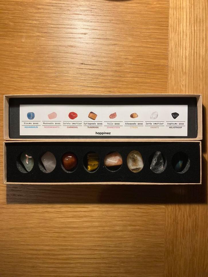 Happinez set maankristallen, stenen voor meditatie, Handtassen en Accessoires, Edelstenen, Zo goed als nieuw, Ophalen of Verzenden