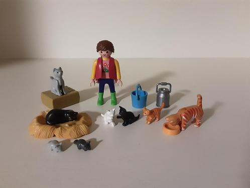 PlayMobil femme et chats - complet, Enfants & Bébés, Jouets | Playmobil, Comme neuf, Ensemble complet, Envoi