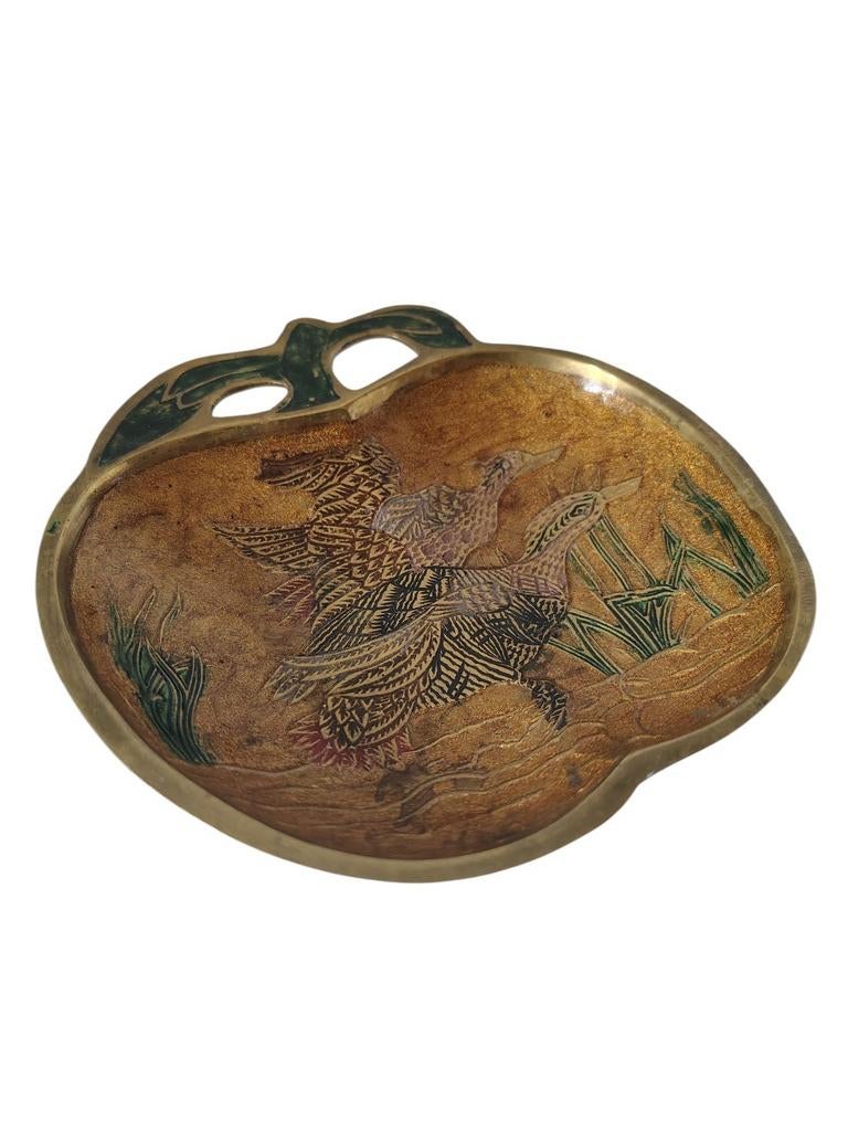 Vide poche en laiton émaillé cloisonné, Antiquités & Art, Antiquités | Bronze & Cuivre, Enlèvement ou Envoi