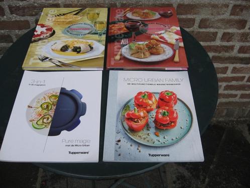 4 kookboeken tupperware: doordachte recepten en micro urban, Huis en Inrichting, Keuken | Tupperware, Nieuw, Ophalen of Verzenden