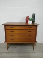 Vintage midcentury ladekast | platenspelermeubel teak, Huis en Inrichting, Ophalen