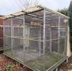 Grote buitenvolière / vogelkooi te koop, Enlèvement, Utilisé, Aluminium, Cage à oiseaux
