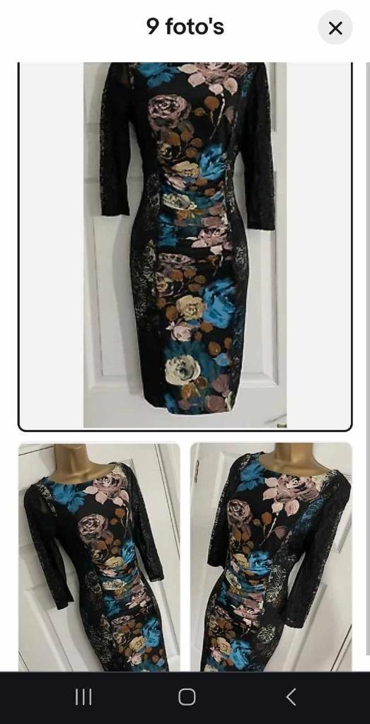 jurk Phase Eight, feestjurk met kant , mt 48, Kleding | Dames, Jurken, Zo goed als nieuw, Maat 46/48 (XL) of groter, Ophalen of Verzenden