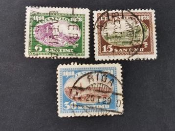 Lettonie 1928 - 10 ans d'indépendance - villes, Enlèvement ou Envoi, Autres pays, Affranchi