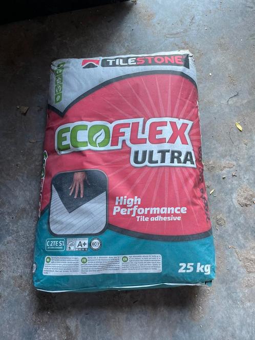Lijm | 30x50 cm | Tegellijm Tilestone Ecoflex Ultra Grijs, Doe-het-zelf en Bouw, Overige Doe-Het-Zelf en Bouw, Zo goed als nieuw