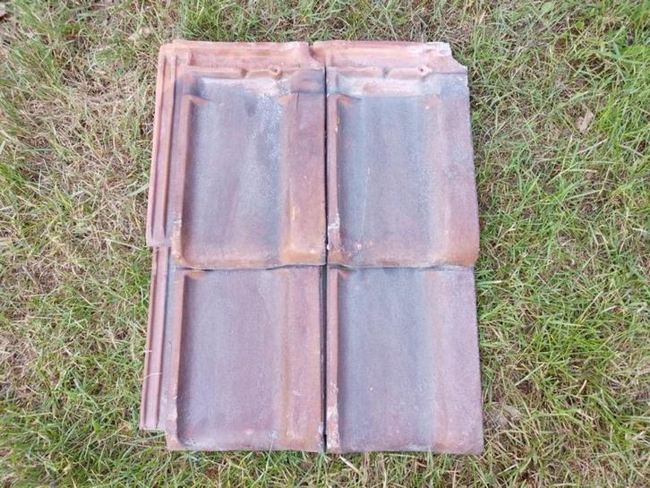 ⚠️ Tuiles Hennuyères vernies – grande quantité, Doe-het-zelf en Bouw, Dakpannen en Dakbedekking, Gebruikt, Dakpannen, Rood, 15 m² of meer
