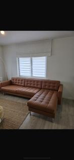 Chique bruine leren modulaire bank IKEA nieuw recente staat, Huis en Inrichting, Ophalen, Zo goed als nieuw, Leer