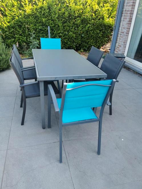 Tuinset, Tuin en Terras, Tuinsets en Loungesets, Gebruikt, Tuinset, Textileen, Ophalen