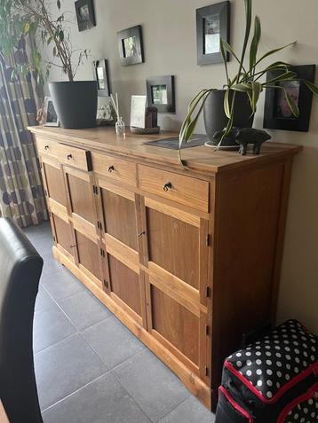 Dressoir in Teak, Huis en Inrichting, Kasten | Dressoirs, Ophalen, Gebruikt, Teakhout, 200 cm of meer