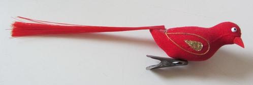 Noël - Vieil oiseau rouge avec clip, Divers, Noël, Utilisé, Enlèvement ou Envoi