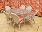 salon en rotin, Tuin en Terras, Ophalen, Gebruikt, Rotan, Meer dan 8 zitplaatsen