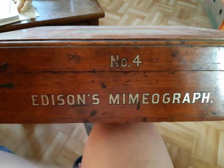 Vintage 1890 Thomas Edison Mimeograph, Antiek en Kunst, Antiek | Verlichting, Ophalen