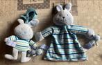 Premaman trilknuffel met klem+knisper popje/doekje., Enfants & Bébés, Jouets | Peluches, Comme neuf, Enlèvement ou Envoi, Lapin