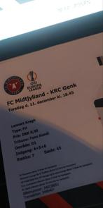 Mytjiland Genk voetbalticket en ticket, Verzamelen, Sportartikelen en Voetbal, Verzenden