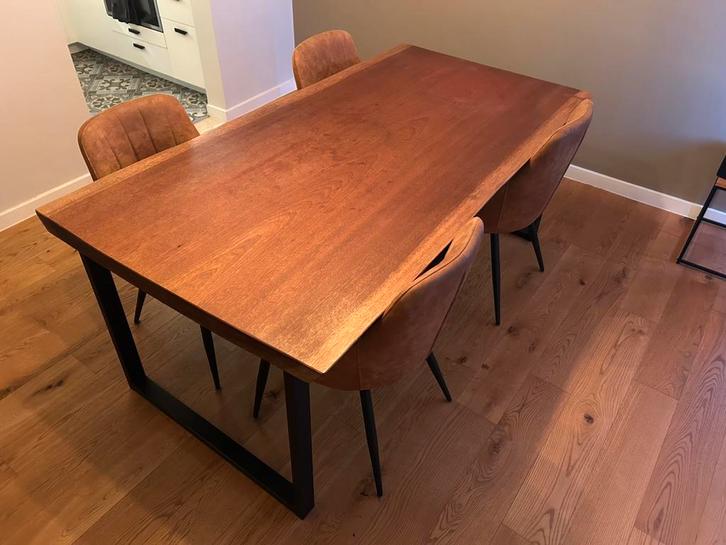 Mahonie houten tafel 180x100x75cm, Huis en Inrichting, Tafels | Eettafels, Gebruikt, Ophalen