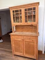 lichte kast in hout naturel, Ophalen, Gebruikt, Glas, 50 tot 100 cm