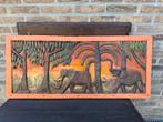 Antiek Afrikaans houten wandpaneel, Antiek en Kunst, Ophalen of Verzenden