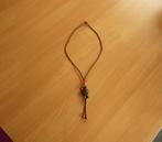 Lange bruine etnische touw ketting met tros en bellen, Enlèvement ou Envoi