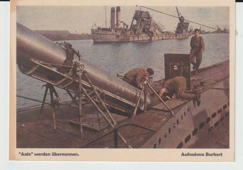 Kriegsmarine Marine WW2.  postkaart + 6 foto's, Verzamelen, Militaria | Tweede Wereldoorlog, Marine, Foto of Poster, Verzenden